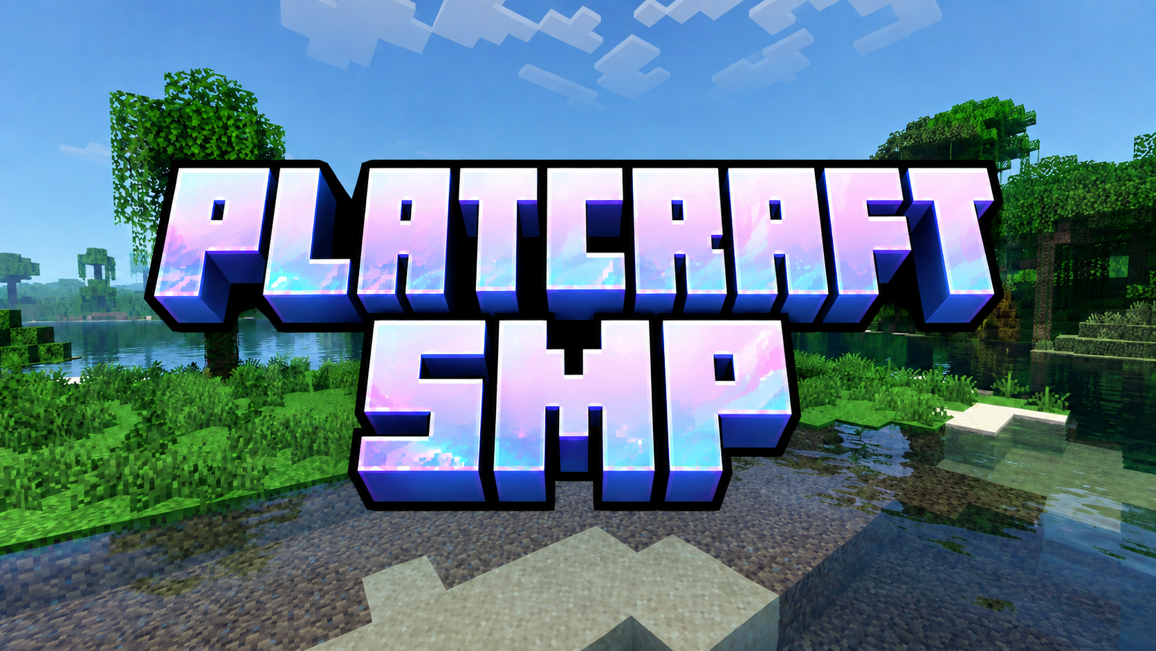 PlatCraft SMP logo over a jungle biome
